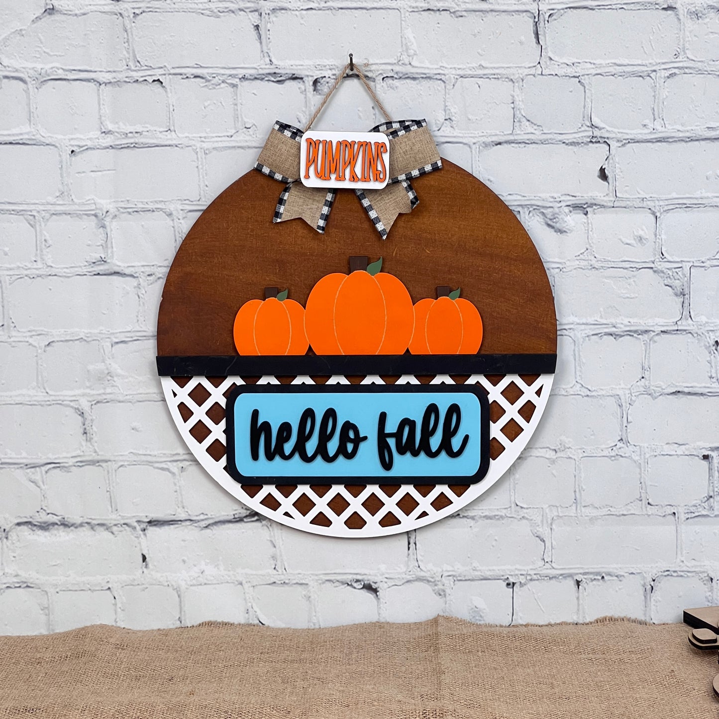 Hello Fall Interchangeable Insert - Painted