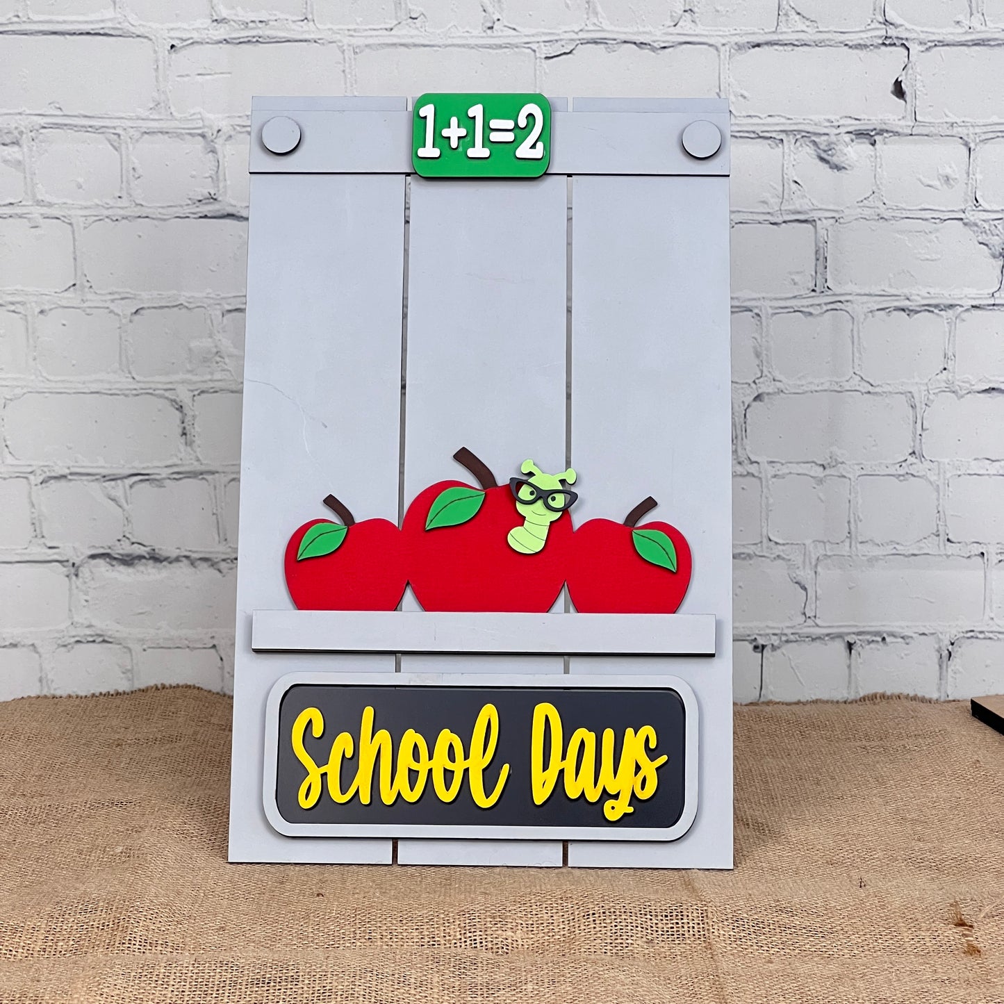 School Days Interchangeable Insert - DIY home decor craft kit - 1 set of 3 pieces