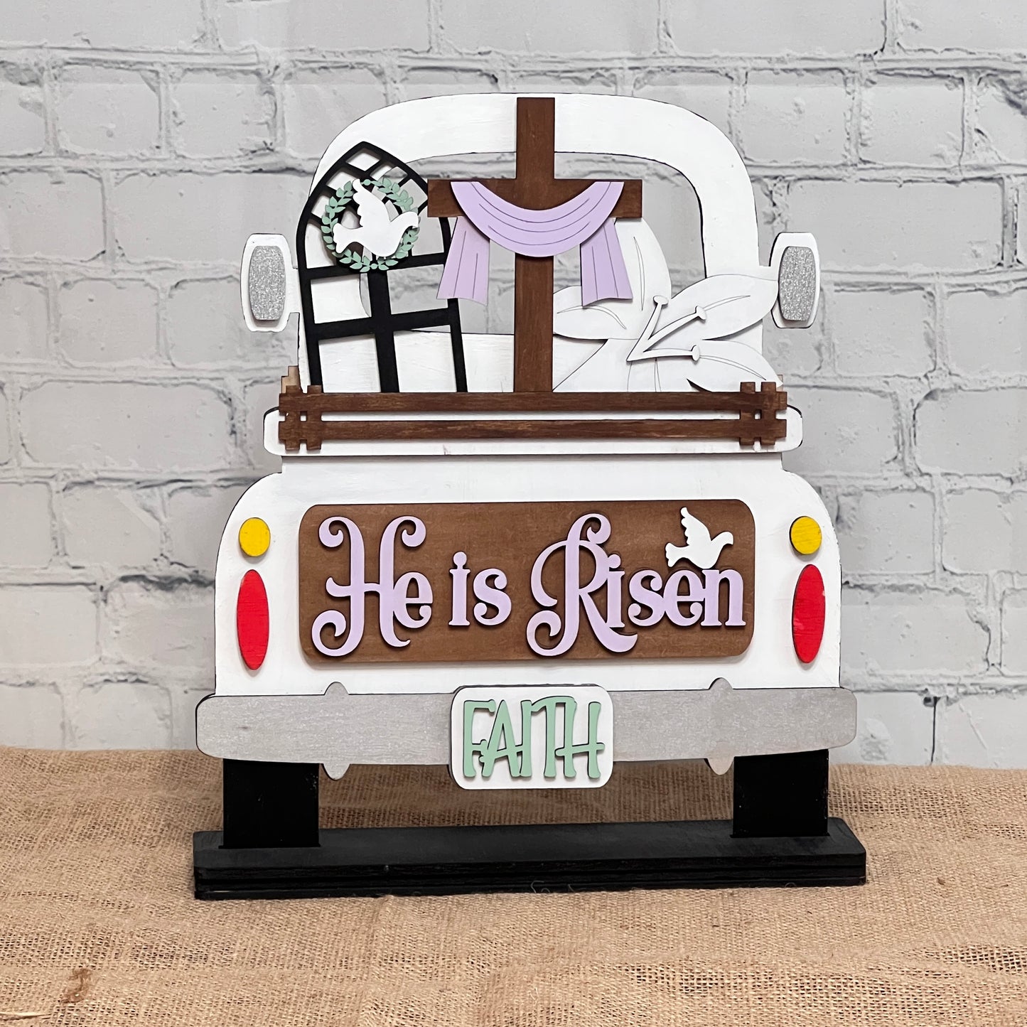 He is Risen Interchangeable Insert - DIY seasonal home decor craft kit - 1 set of 3 pieces
