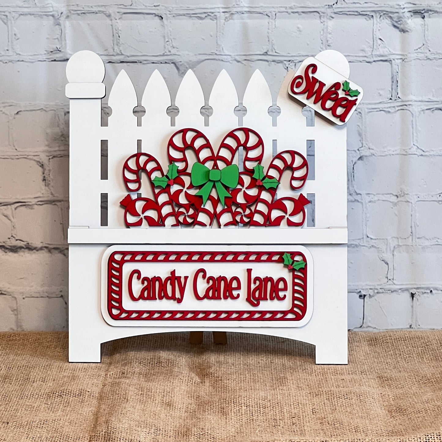Candy Cane Lane Interchangeable Insert - Painted