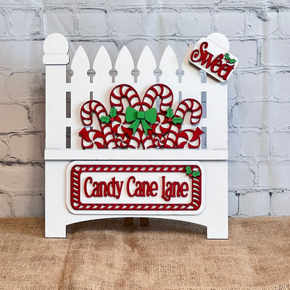 Candy Cane Lane Interchangeable Insert - Painted