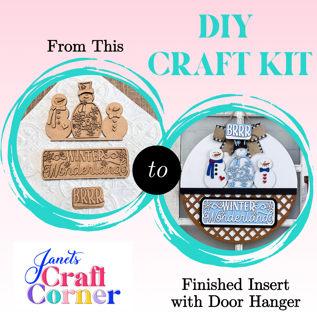 Snowman Winter Wonderland Interchangeable Insert - Painted