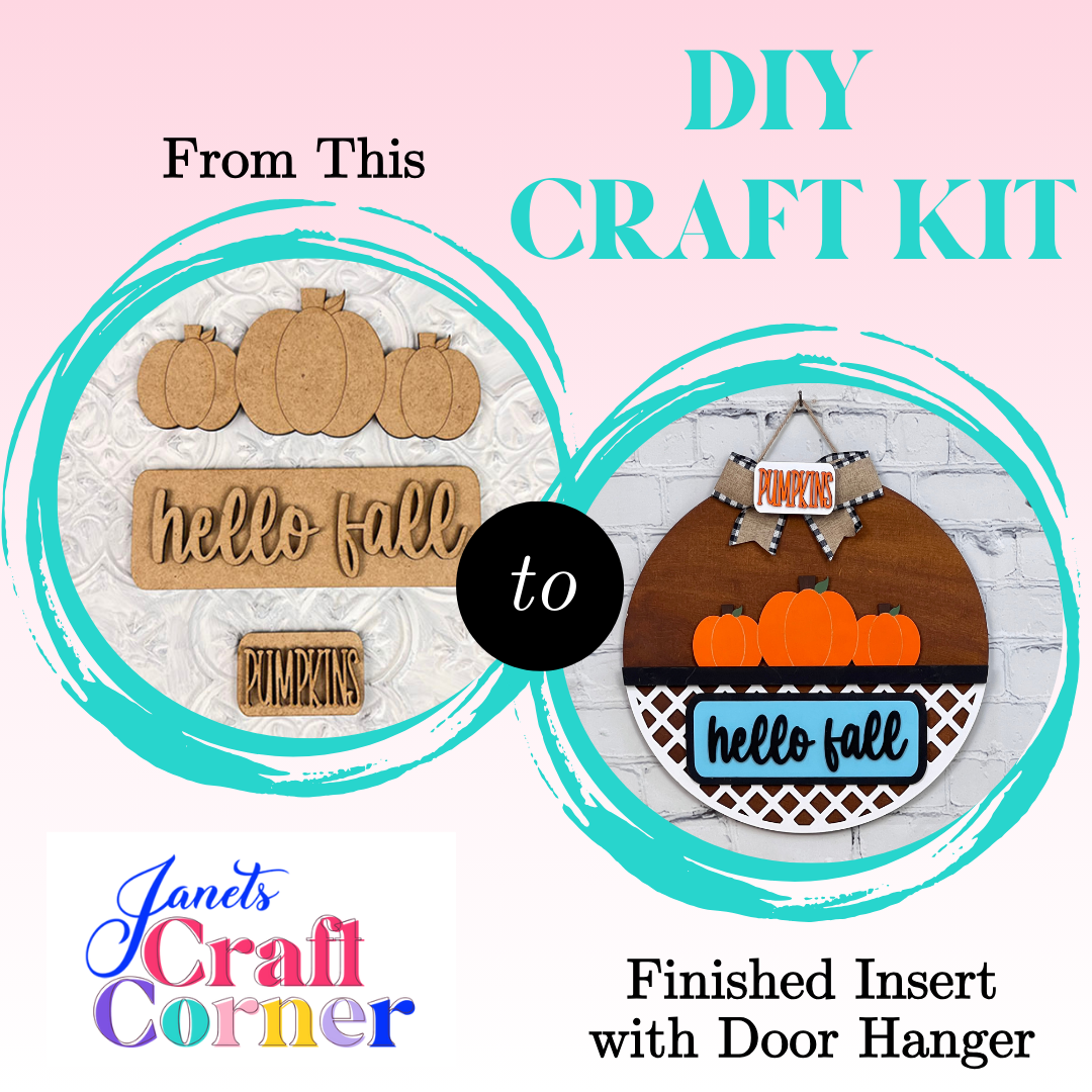 Hello Fall Interchangeable Insert - Painted