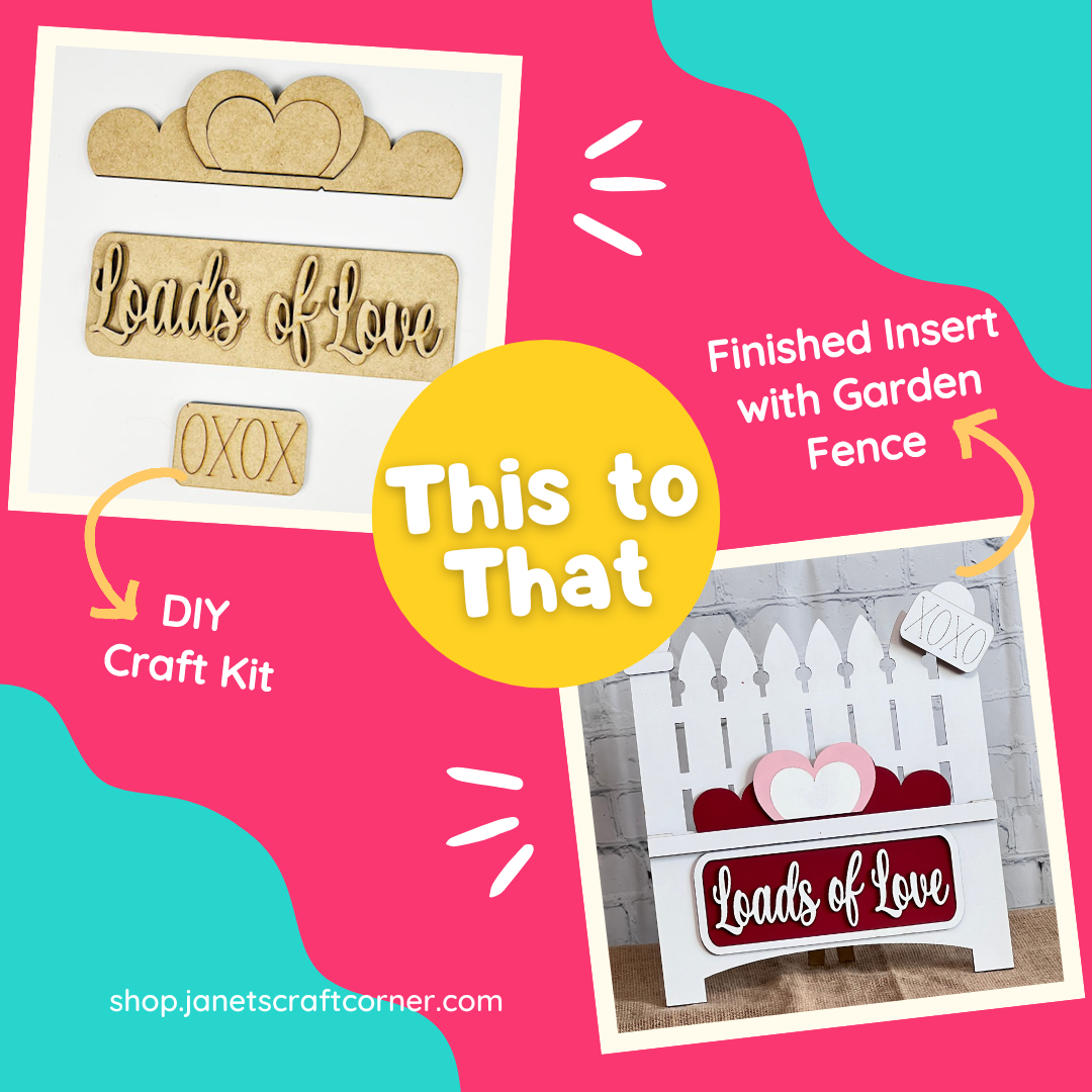 Loads of Love Interchangeable Insert - Painted