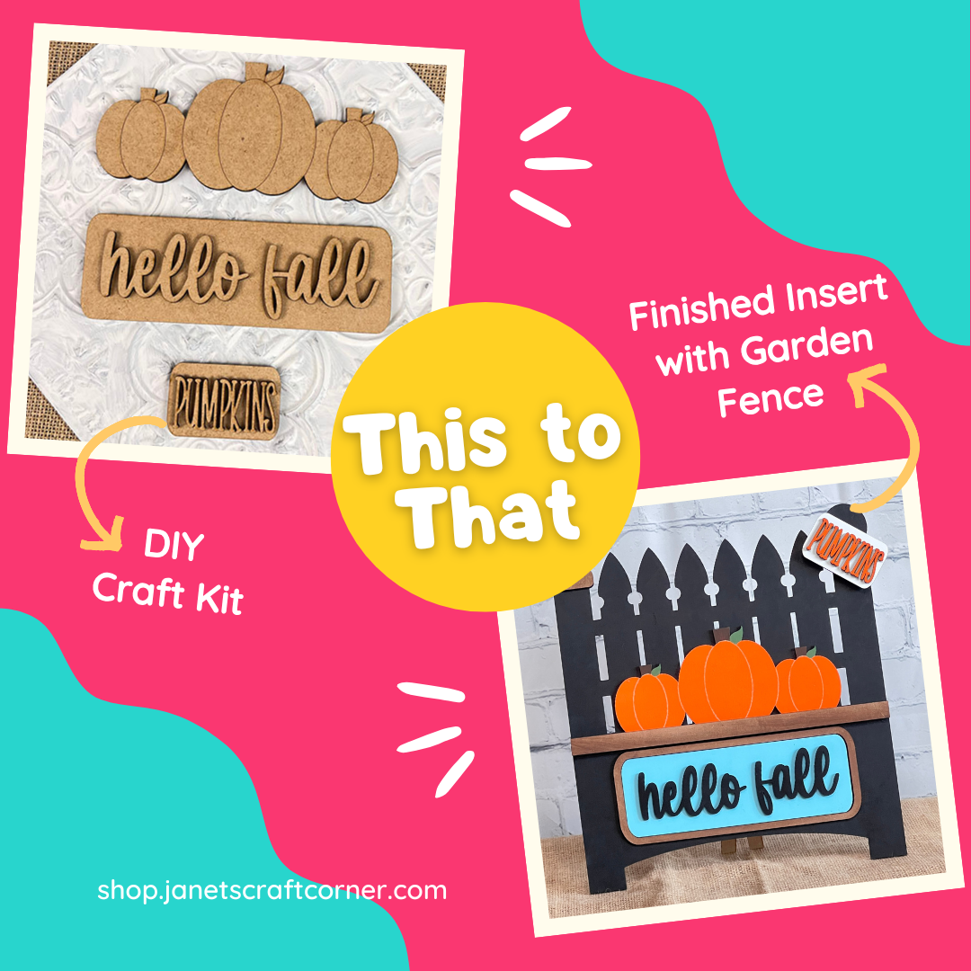 Hello Fall Interchangeable Insert - Painted