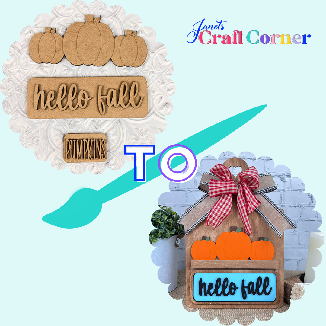 Hello Fall Interchangeable Insert - Painted