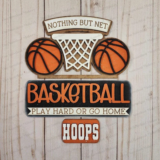Basketball Interchangeable Insert - Painted