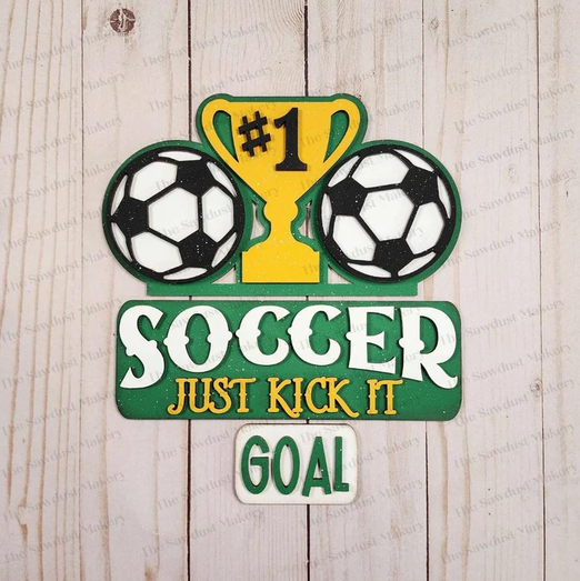 Soccer Interchangeable Insert - Painted
