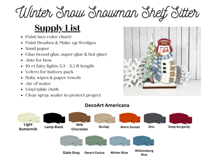 Winter Snowman Shelf Sitter