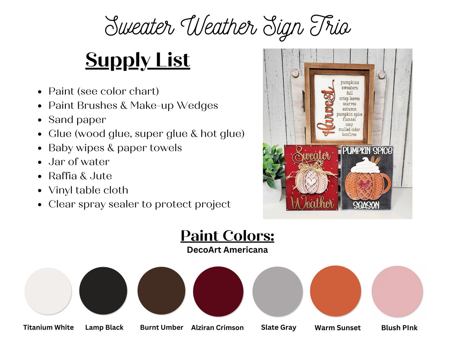 Sweater Weather Interchangeable Sign | DIY home decor craft kit