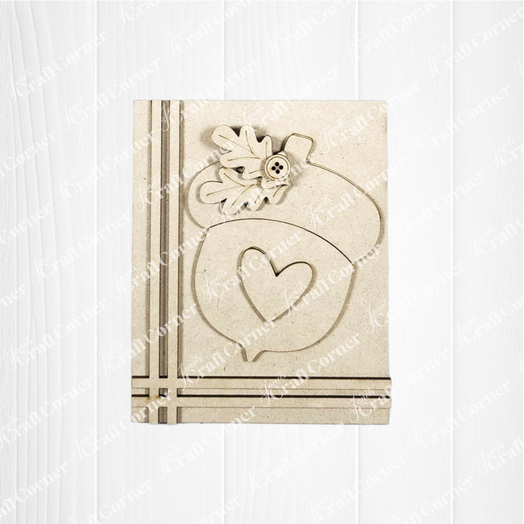 Add seasonal charm to your farmhouse decor with Janet's Craft Corner Fall Switchable Farmhouse Sign—DIY kit features carved hearts, leaves, and buttons. Choose from 9 designs for a personalized autumn look!.