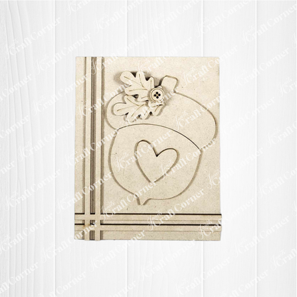 Add seasonal charm to your farmhouse decor with Janet's Craft Corner Fall Switchable Farmhouse Sign—DIY kit features carved hearts, leaves, and buttons. Choose from 9 designs for a personalized autumn look!.