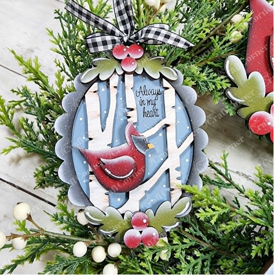 Cardinal Ornaments - DIY holiday craft kit - Choice of 3