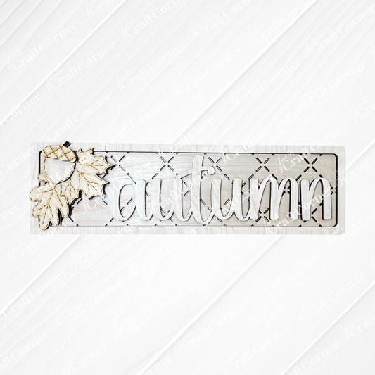 Autumn Chunky Shelf Sitter - DIY seasonal home decor craft kit - set of 1