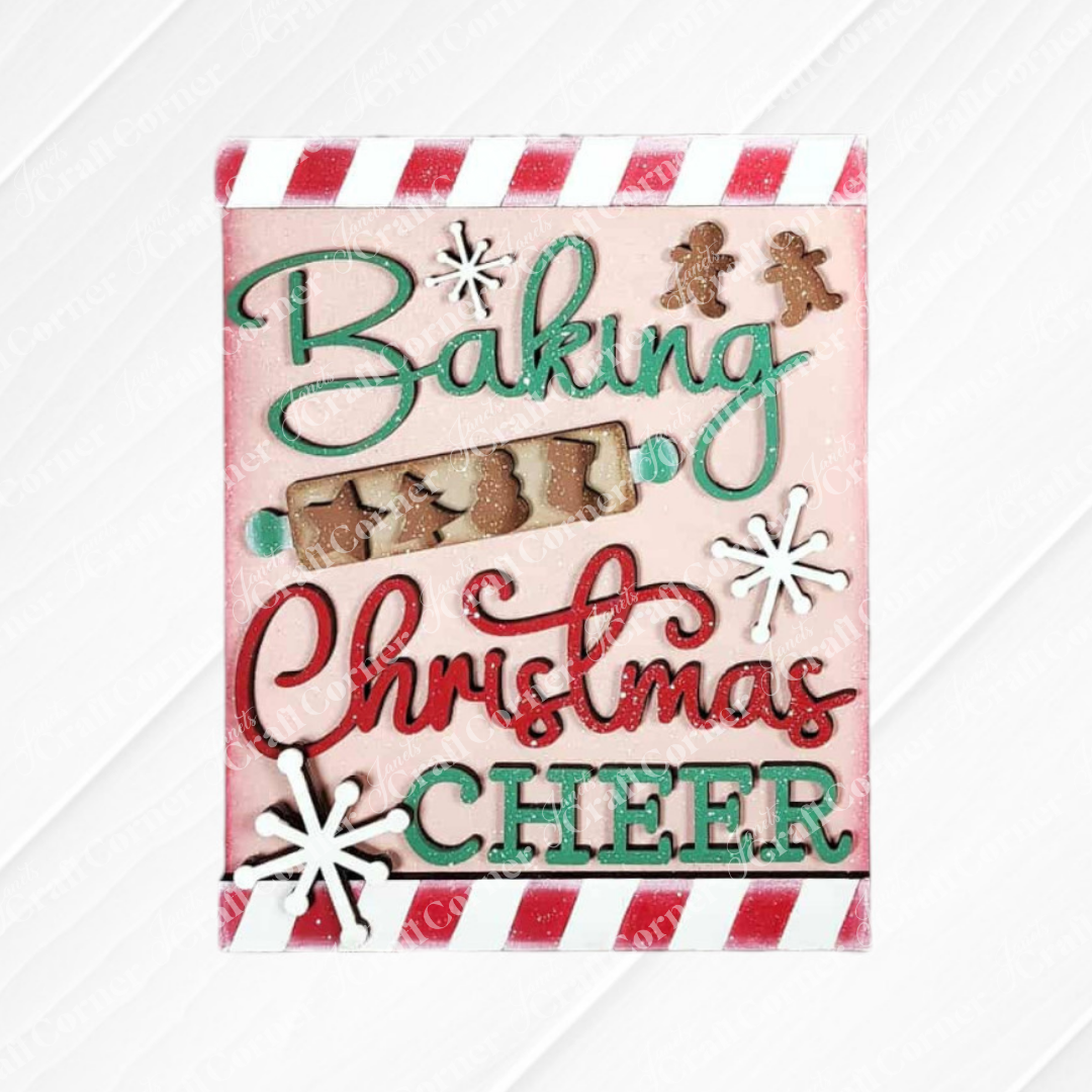 Christmas Baking Switchable Farmhouse Signs - DIY craft kit - Choice of 3
