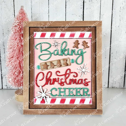 Christmas Baking Switchable Farmhouse Signs - DIY craft kit - Choice of 3