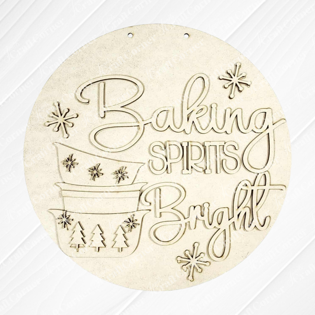 Baking Spriits Bright Bowls Door/Wall Hanger - DIY seasonal home decor craft kit - set of 1
