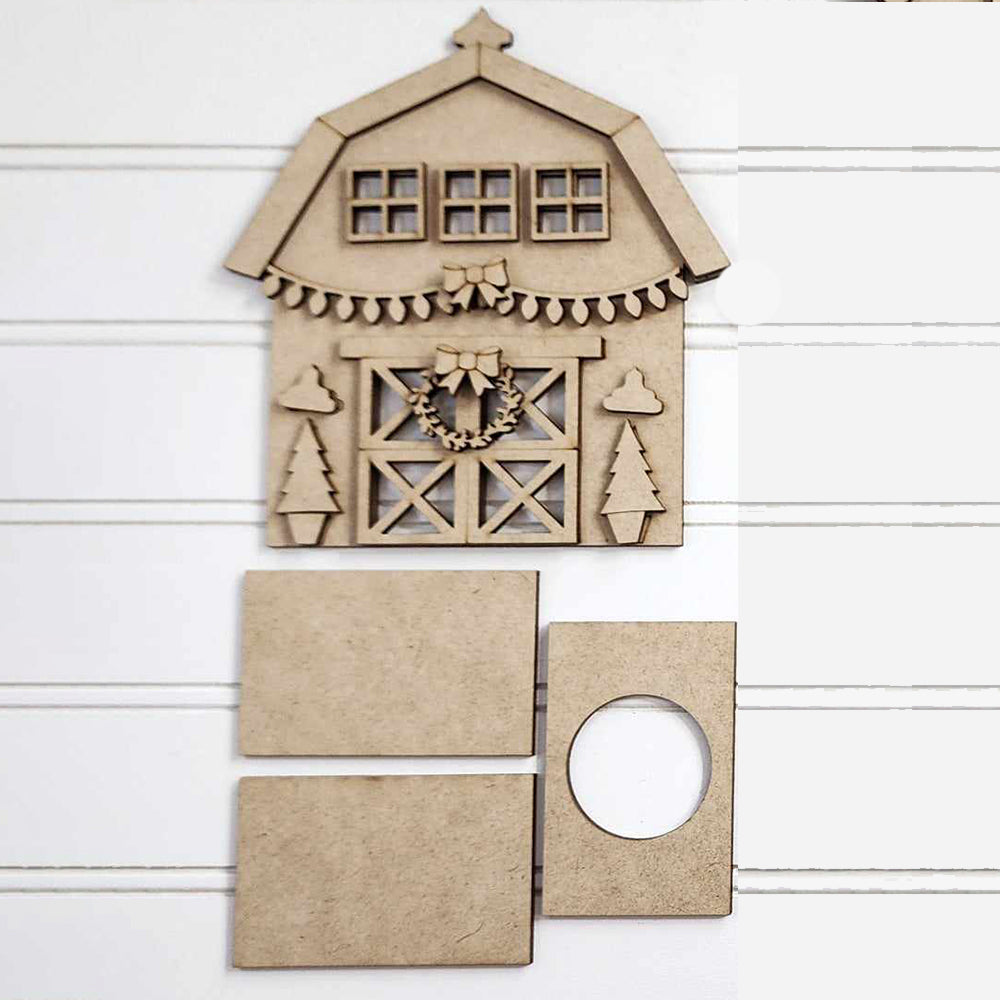 Barn Farmhouse Votive Holder DIY Decor Kit