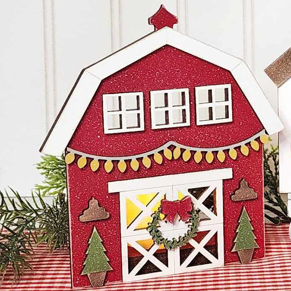 Barn Farmhouse Votive Holder DIY Decor Kit