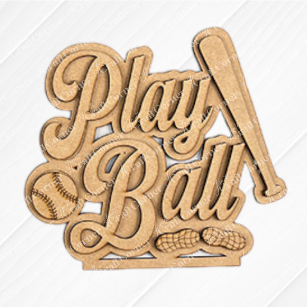 Baseball Mini Shelf Sitters - DIY home decor craft kit - Choice of 3 designs