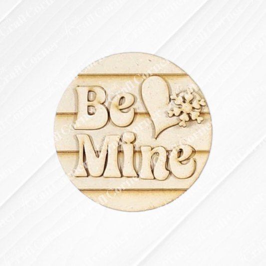 Janet's Craft Corner Be Mine Round Wall Hanger is a DIY seasonal home decor craft kit with “Be Mine,” a heart, and flower design—perfect as a door hanger or creative project. Set of 1.