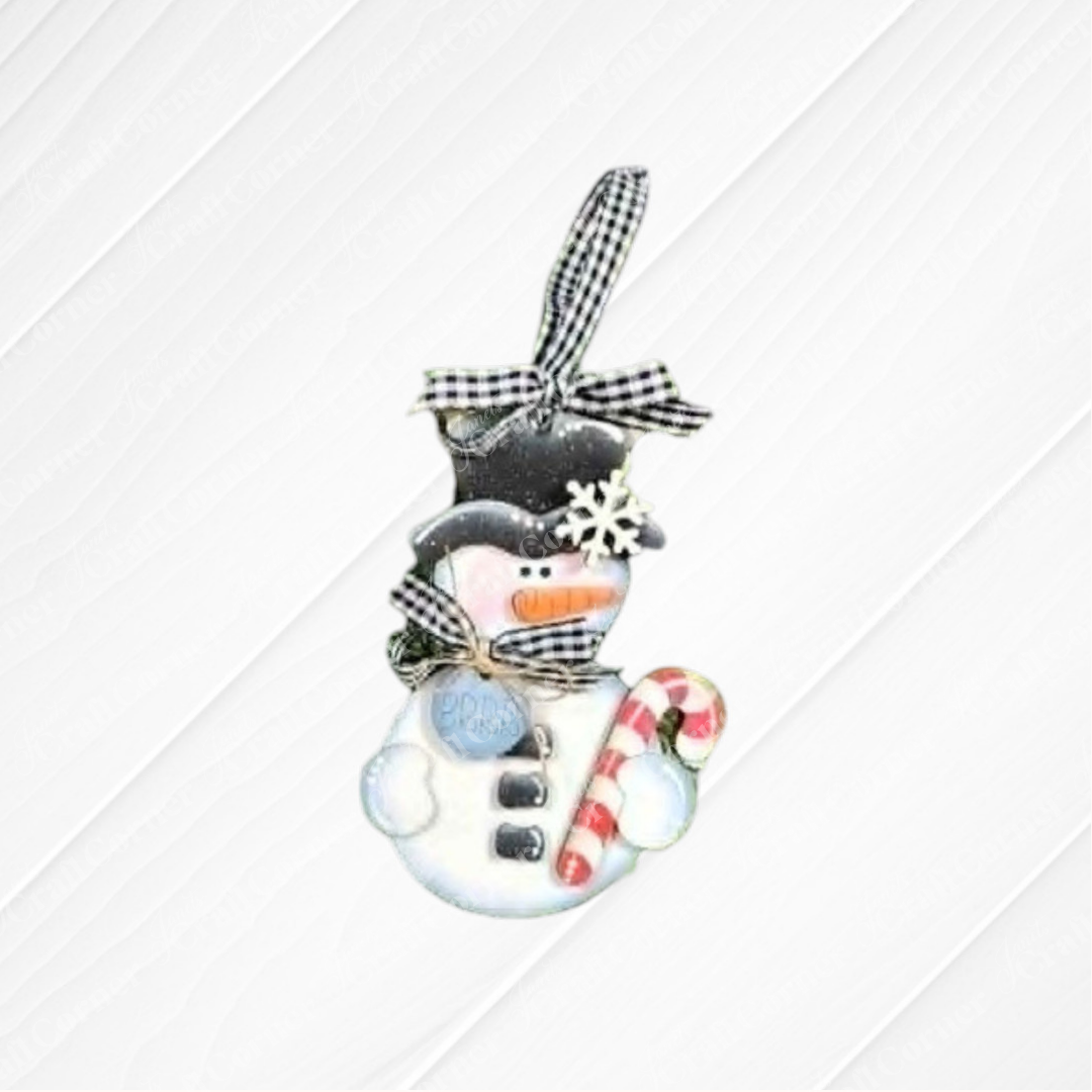 Sweet Winter Snowmen Ornaments - Painted