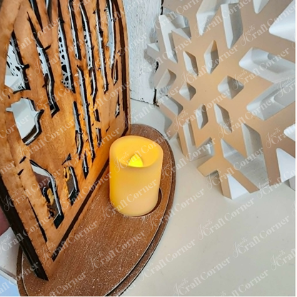 Cardinal Cloche Votive Holder Shelf Sitter - DIY home decor craft kit - set of 1