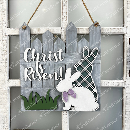 Easter Picket Fence Door Hanger - DIY craft kit - Set of 1