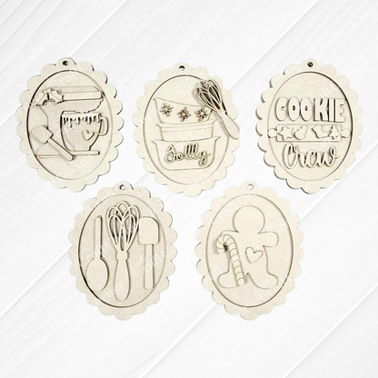 Christmas Baking Ornaments - DIY craft kit - choice of 5