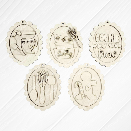 Christmas Baking Ornaments - DIY craft kit - choice of 5