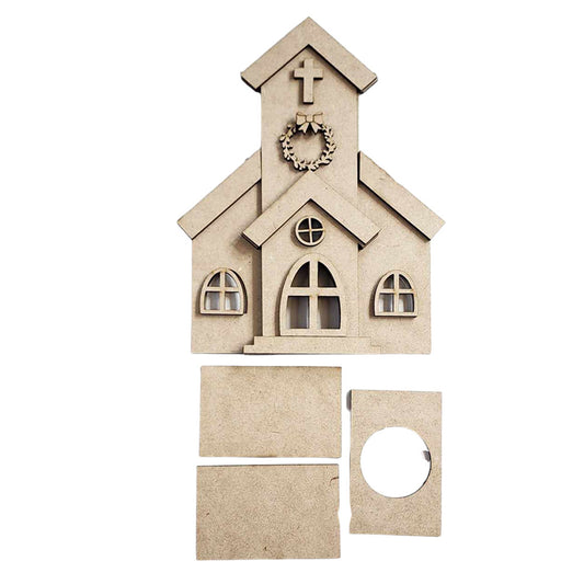 Church Farmhouse Votive Holder DIY Decor Kit