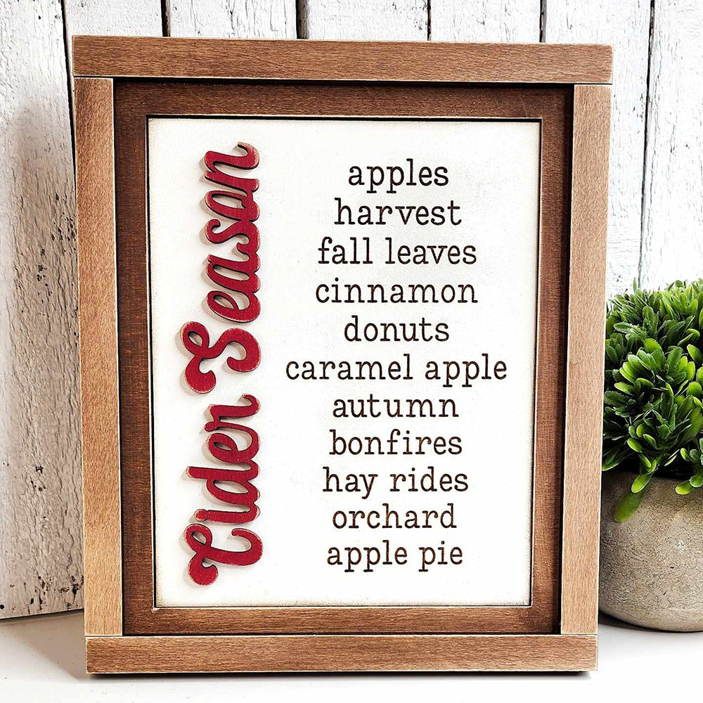 Cider Words Interchangeable Sign | DIY home decor craft kit