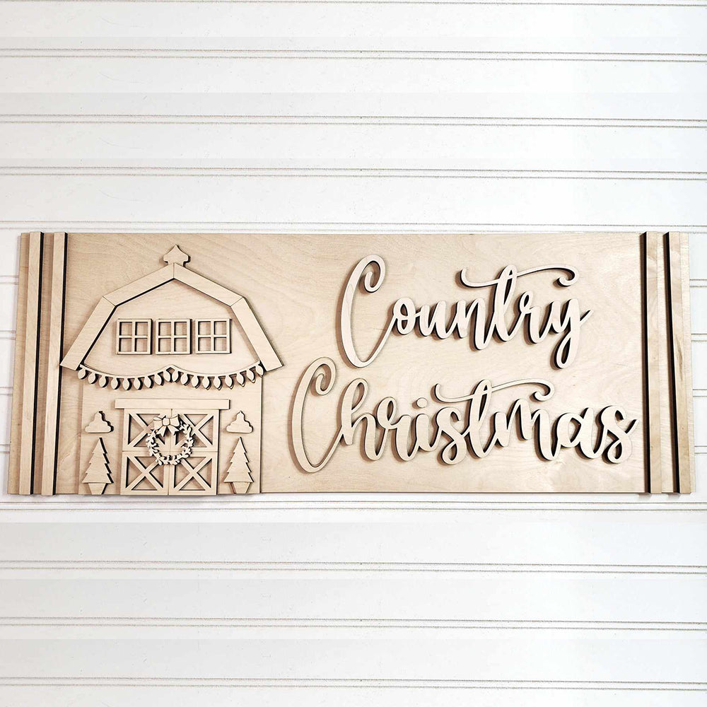 Christmas Tree Mantle Sign DIY Decor Kit