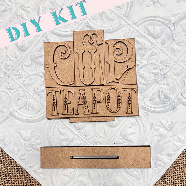 Cup-Teapot Mini Word Block