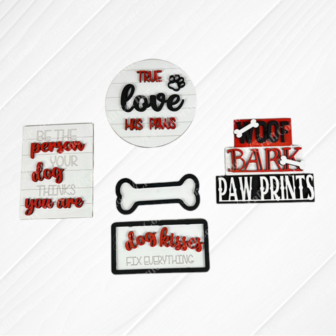 Dog Lover Decor Set - DIY home decor craft kit - Choice of 6