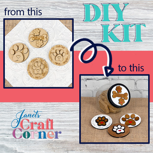 Dog Treats Jar Interchangeable Set