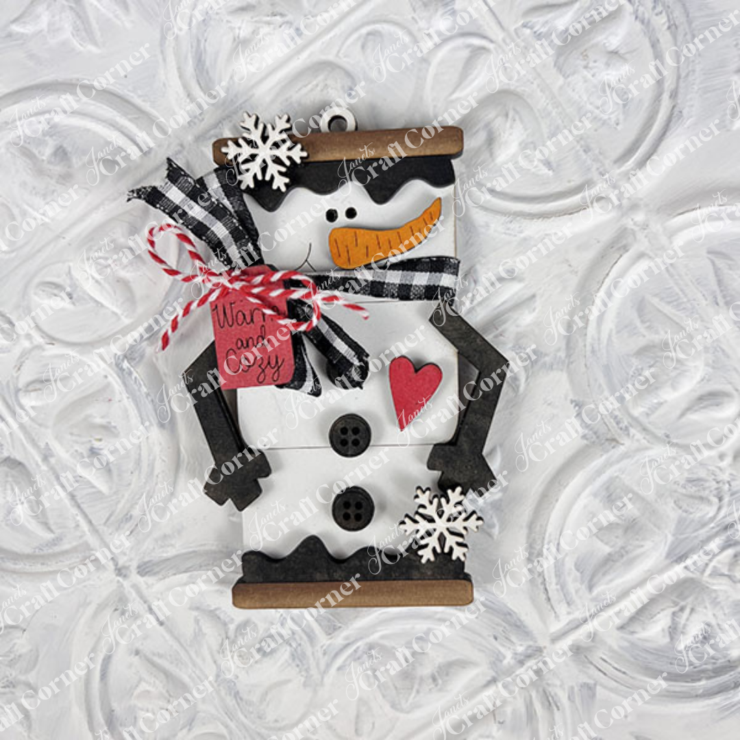 Snowman Ornaments - DIY holiday craft kit - Choice of 6