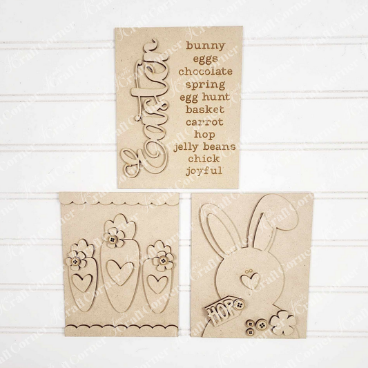 Easter Switchable Farmhouse Signs - DIY seasonal home decor craft kit - Choice of 3 - Set of 1