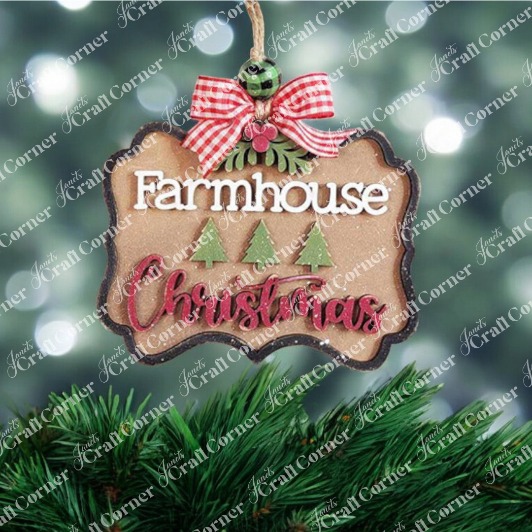 Country Christmas Ornaments - DIY holiday craft kits - Choice of 6