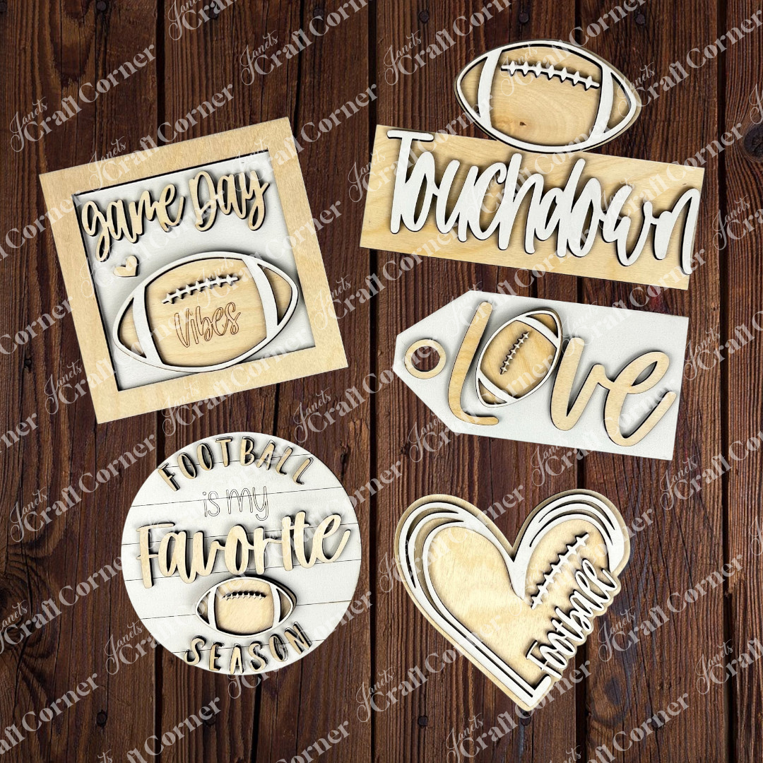 Football Decor Set - DIY craft kit - Choice of 5