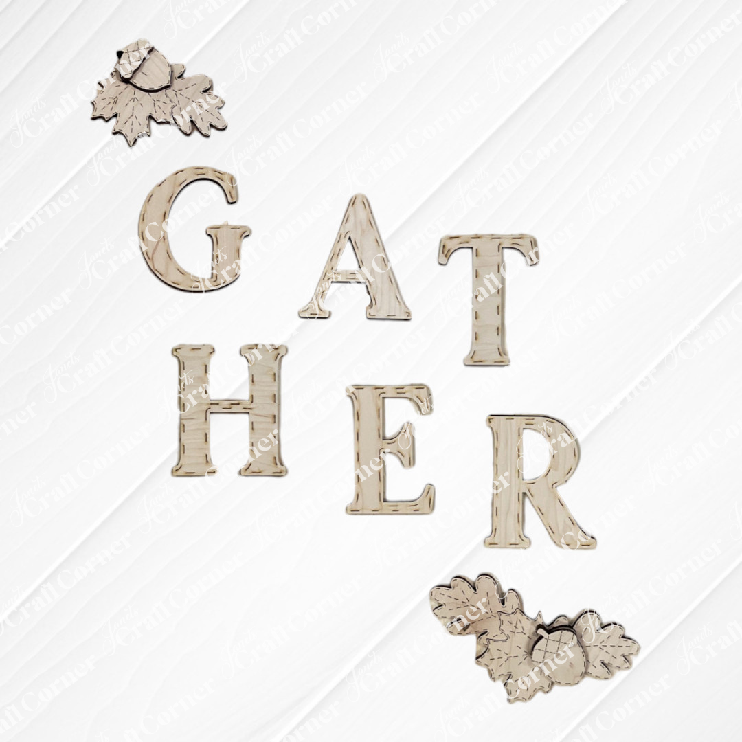 Gather Porch Leaner - DIY seasonal home decor craft kit - set of 1