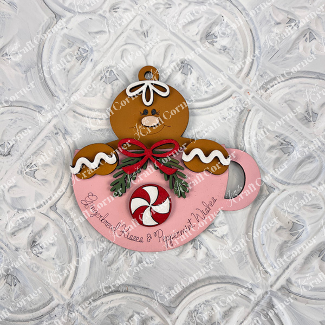 Bring festive charm to any space with Janet's Craft Corner Gingerbread Ornaments DIY holiday craft kit (Set of 8)—perfect for creating your own gingerbread cookie decorations this season.