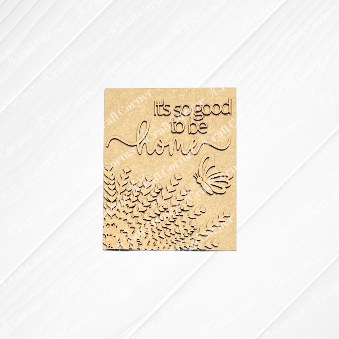 Janet's Craft Corner Lavender Switchable Farmhouse Sign is a DIY seasonal home decor craft kit with a natural, unfinished look—perfect for small spaces or tiered trays. Set of 1.
