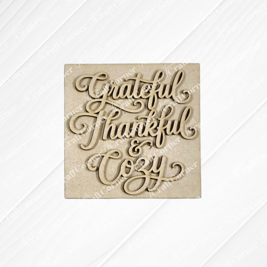 Thankful Squares - DIY home decor craft kit - Choice of 4