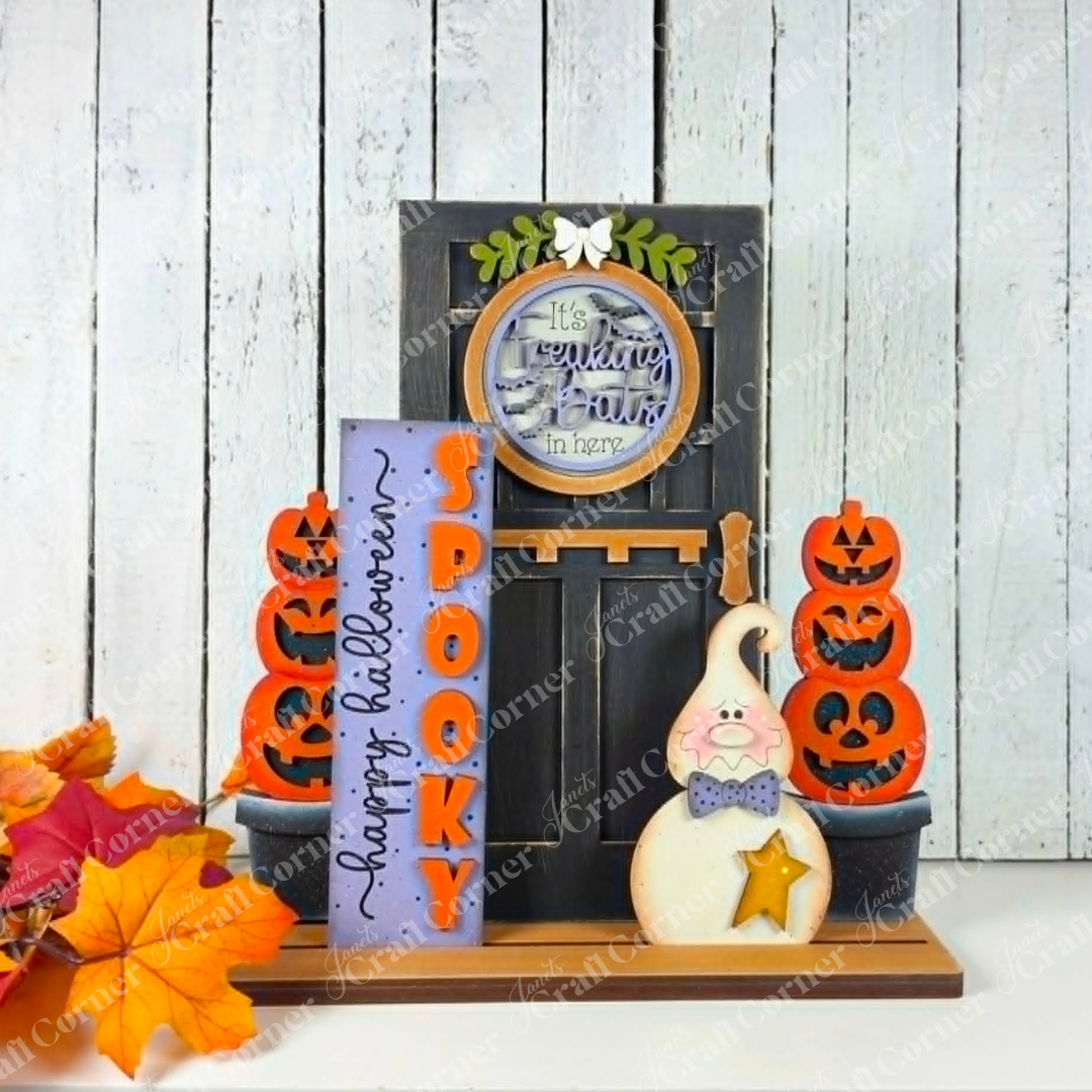 Halloween Interchangeable Porch Set - DIY home decor craft kit - 1 set of 5 pieces
