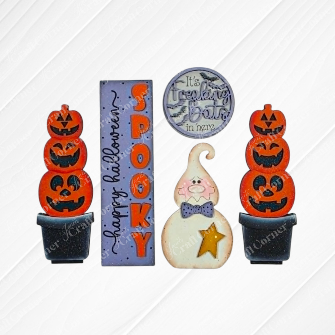Halloween Interchangeable Porch Set - DIY home decor craft kit - 1 set of 5 pieces