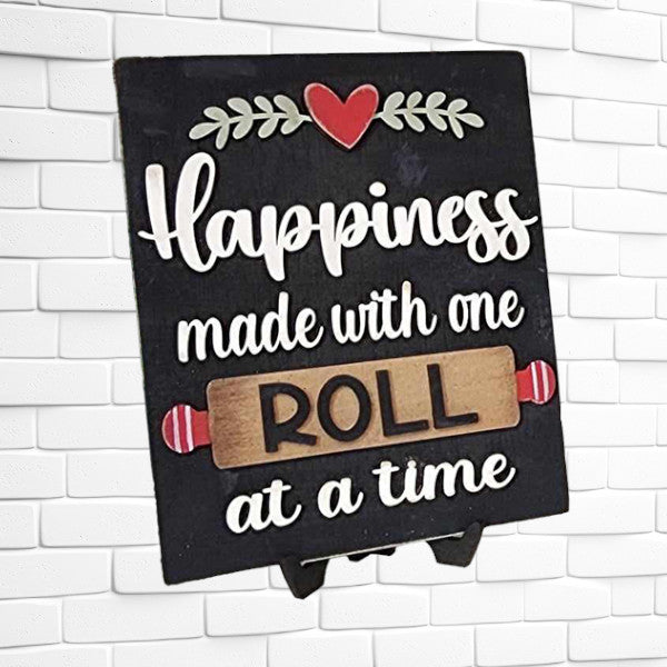 Happiness Kitchen Interchangeable Sign | DIY home decor craft kit