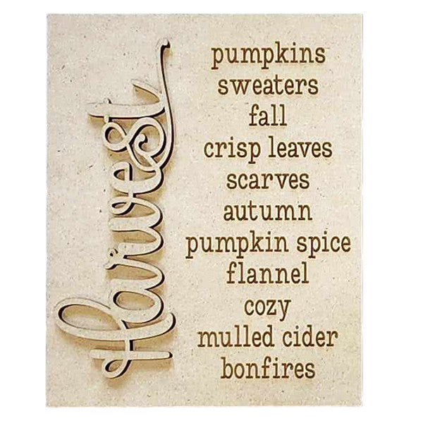 Harvest Words Interchangeable Sign | DIY home decor craft kit