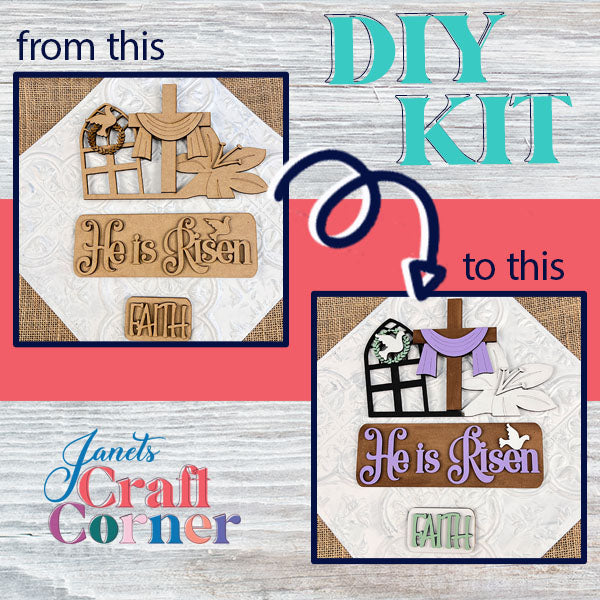 He is Risen Interchangeable Insert | DIY home decor kit