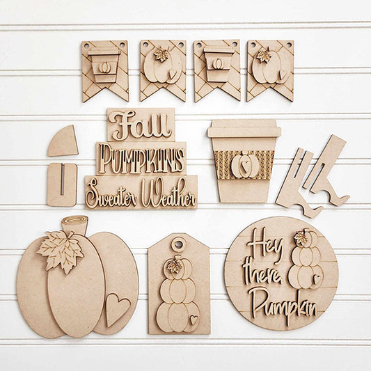 Hello Pumpkin Decor Set - 6 pieces | DIY Home Decor Kit